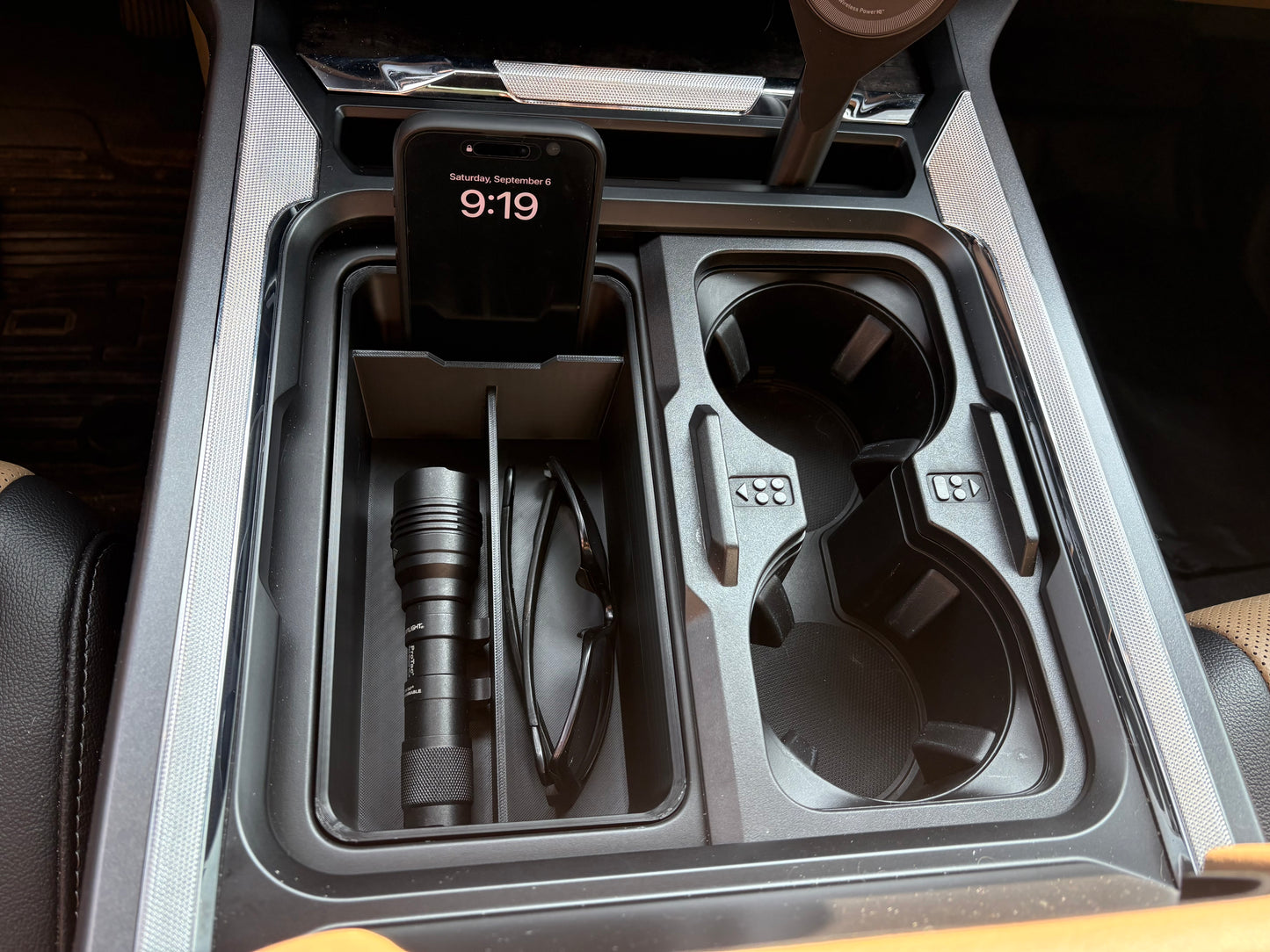 2023+ Ford Super Duty Center Console/Cup Holder Organizer