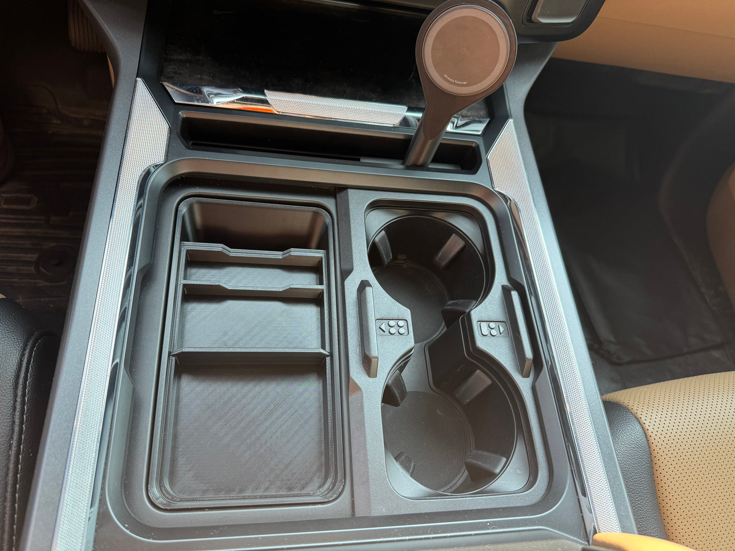 2023+ Ford Super Duty Center Console/Cup Holder Organizer